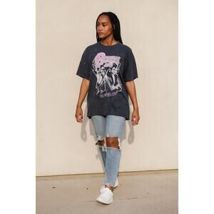 Hybrid Apparel Womens Oversized David Bowie 1972 World Tour T-Shirt Size XL Gray